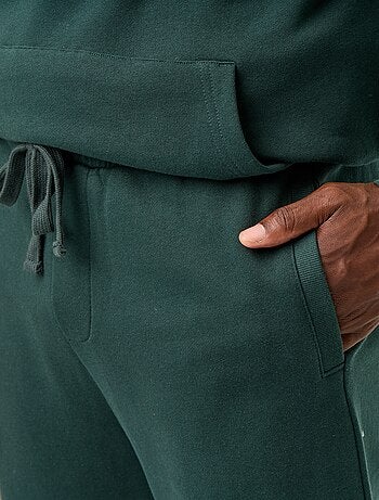 Pantaloni jogging in felpa tinta unita