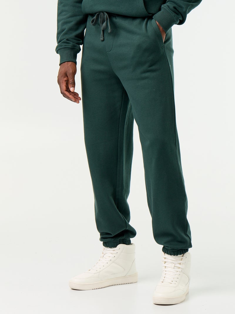 Pantaloni jogging in felpa tinta unita Verde - Kiabi