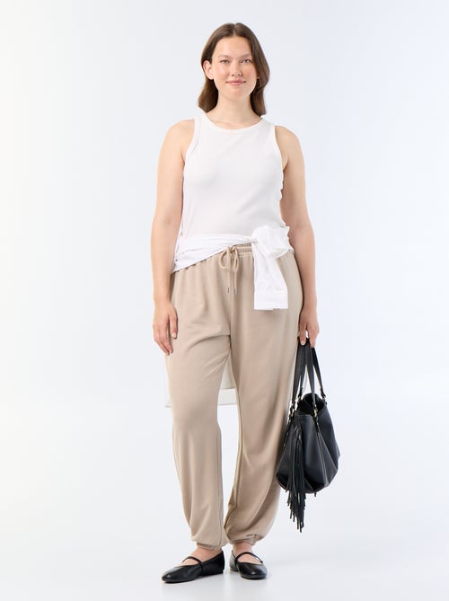 Pantaloni jogging in french terry - Kiabi