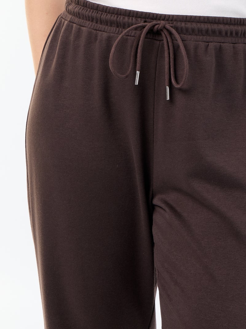Pantaloni jogging in french terry Marrone - Kiabi