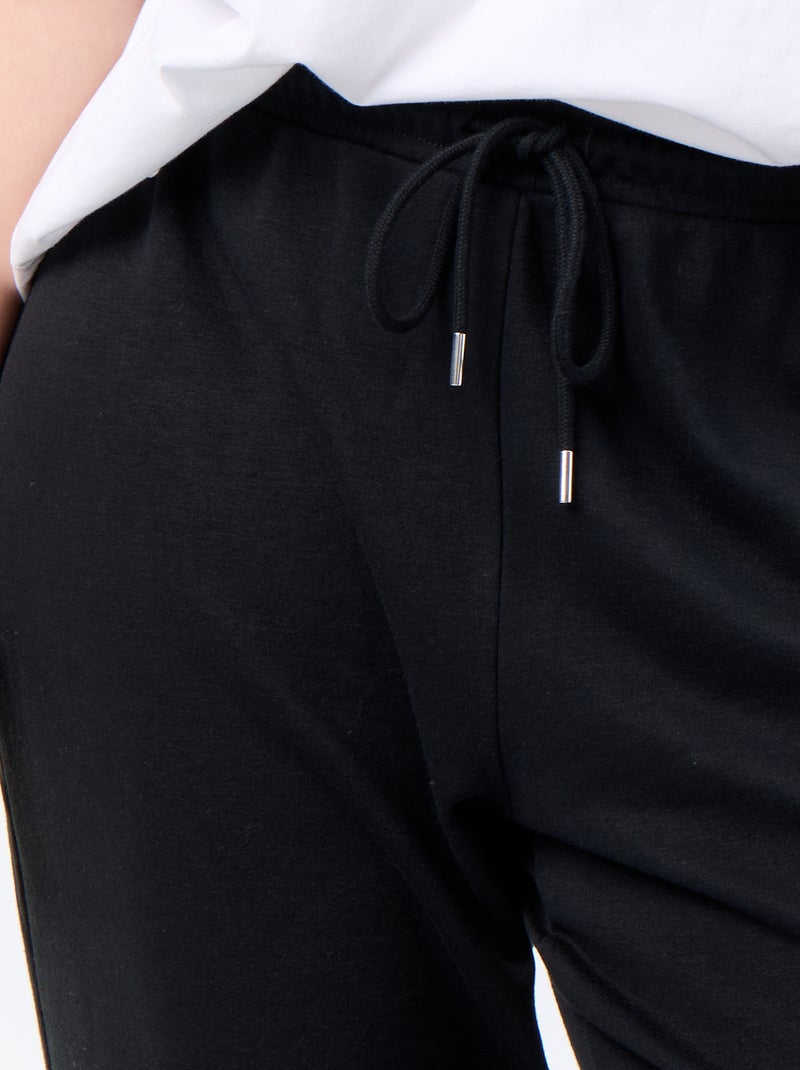 Pantaloni jogging in french terry Nero - Kiabi