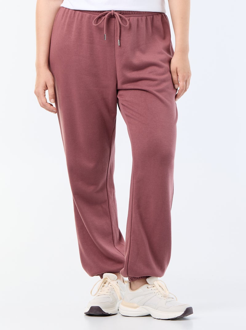 Pantaloni jogging in french terry Rosa - Kiabi