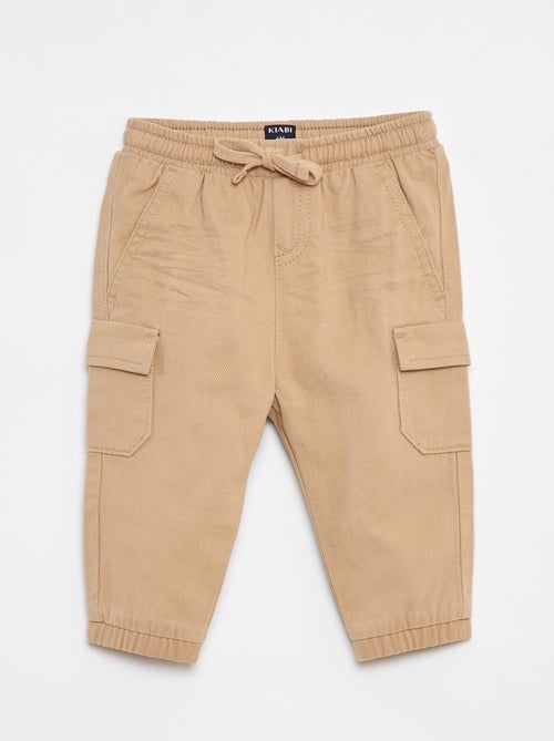 Pantaloni jogging in twill con tasche con patta - Kiabi
