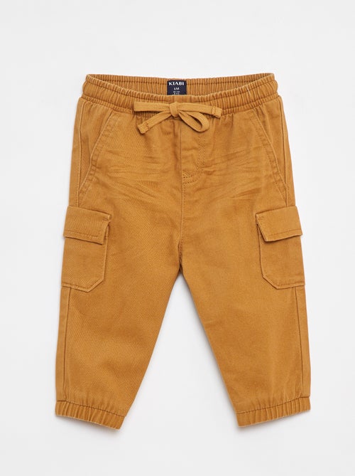 Pantaloni jogging in twill con tasche con patta - Kiabi