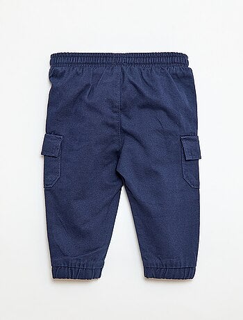 Pantaloni jogging in twill con tasche con patta