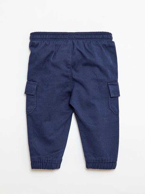 Pantaloni jogging in twill con tasche con patta - Kiabi