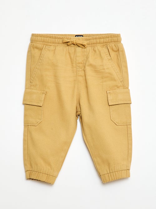 Pantaloni jogging in twill con tasche con patta - Kiabi