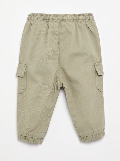 Pantaloni jogging in twill con tasche con patta - Kiabi