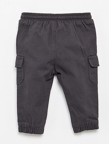 Pantaloni jogging in twill con tasche con patta