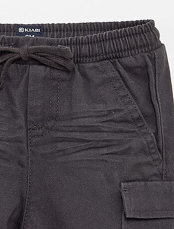 Pantaloni jogging in twill con tasche con patta
