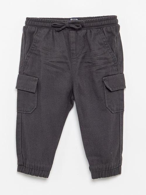 Pantaloni jogging in twill con tasche con patta - Kiabi