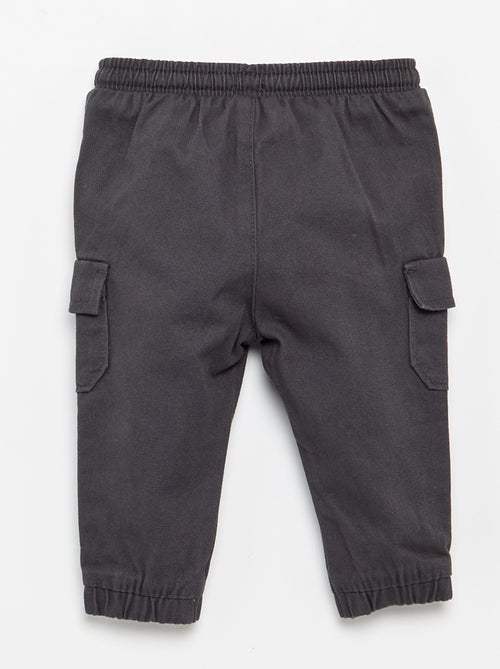 Pantaloni jogging in twill con tasche con patta - Kiabi