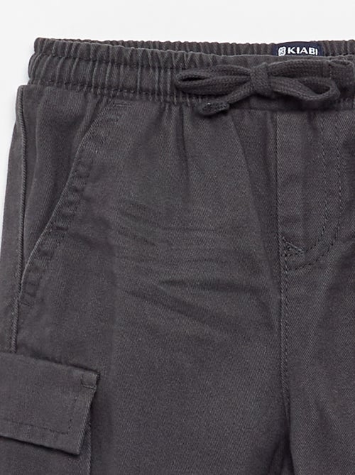 Pantaloni jogging in twill con tasche con patta - Kiabi