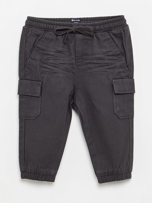 Pantaloni jogging in twill con tasche con patta - Kiabi