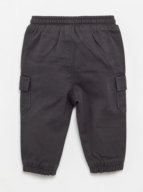 Pantaloni jogging in twill con tasche con patta - Kiabi