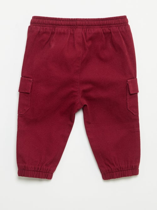 Pantaloni jogging in twill con tasche con patta - Kiabi