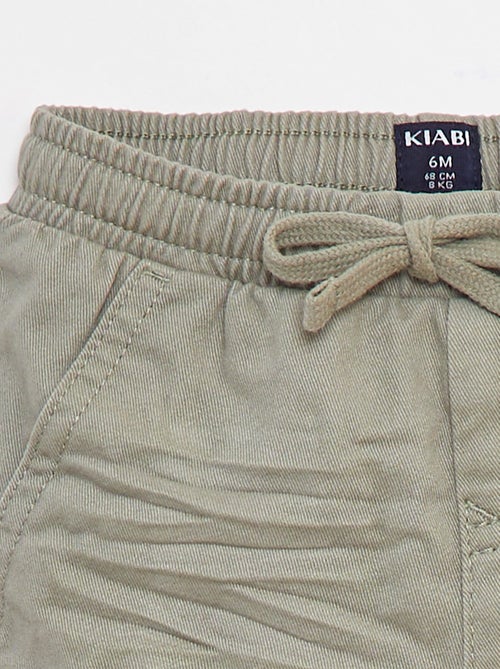 Pantaloni jogging in twill con tasche con patta - Kiabi