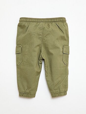 Pantaloni jogging in twill con tasche con patta