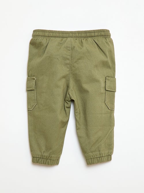 Pantaloni jogging in twill con tasche con patta - Kiabi