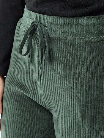 Pantaloni jogging in velluto a coste