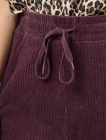 Pantaloni jogging in velluto a coste