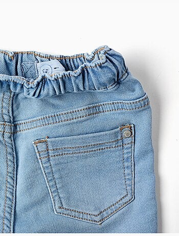 Pantaloni jogging slim fit in denim con coulisse