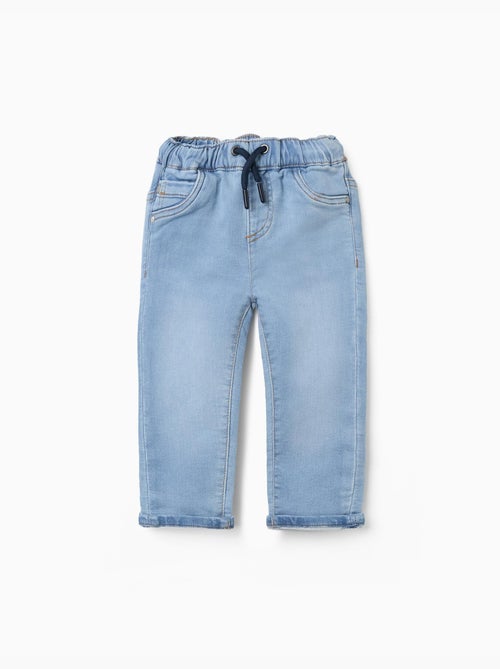 Pantaloni jogging slim fit in denim con coulisse - Kiabi
