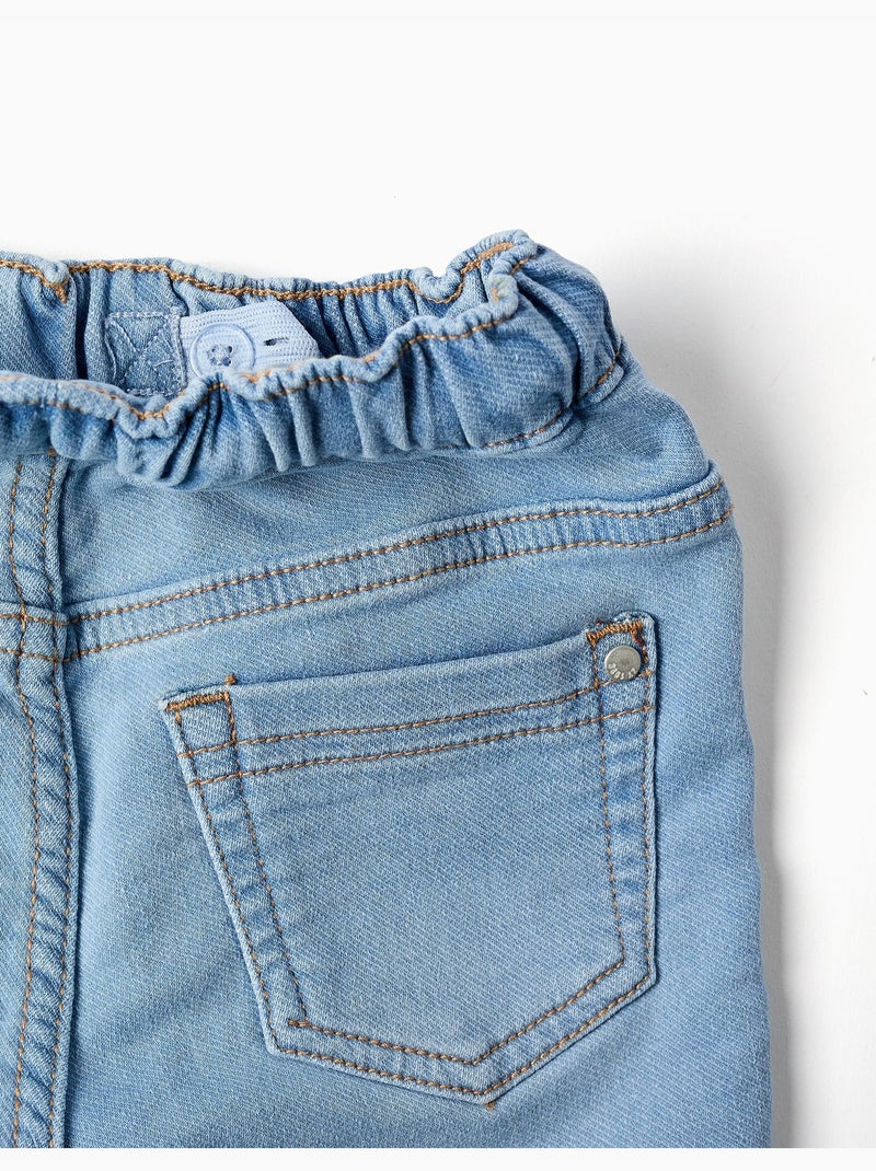 Pantaloni jogging slim fit in denim con coulisse Blu chiaro - Kiabi