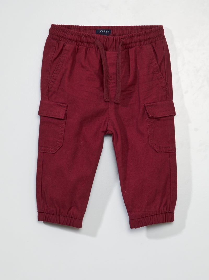 Pantaloni jogpant tinta unita ROSSO - Kiabi