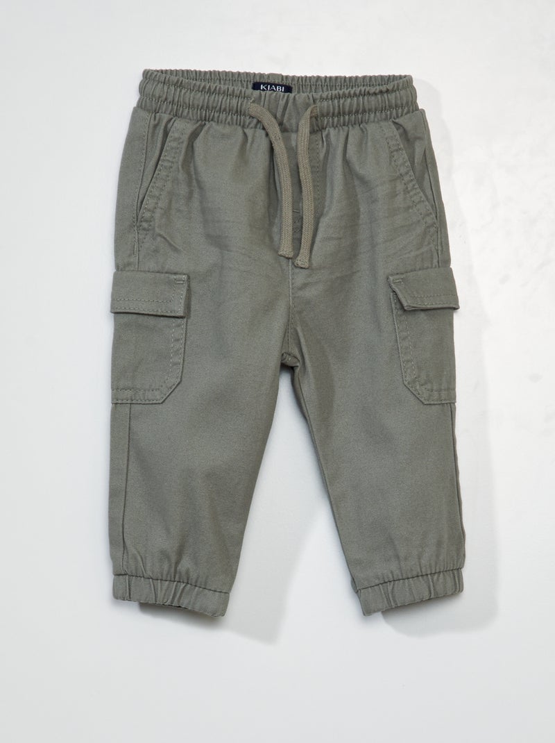 Pantaloni jogpant tinta unita VERDE - Kiabi