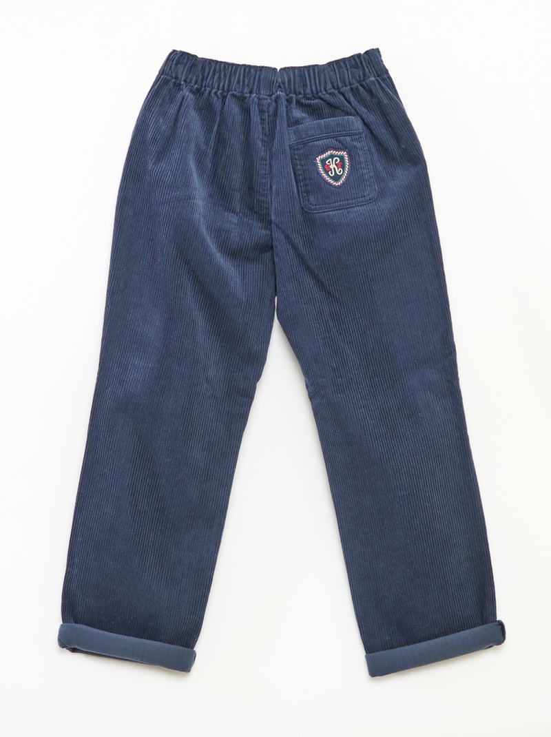 Pantaloni 'Kiabi & Catherine Painvin' in velluto di cotone tinta unita Blu - Kiabi