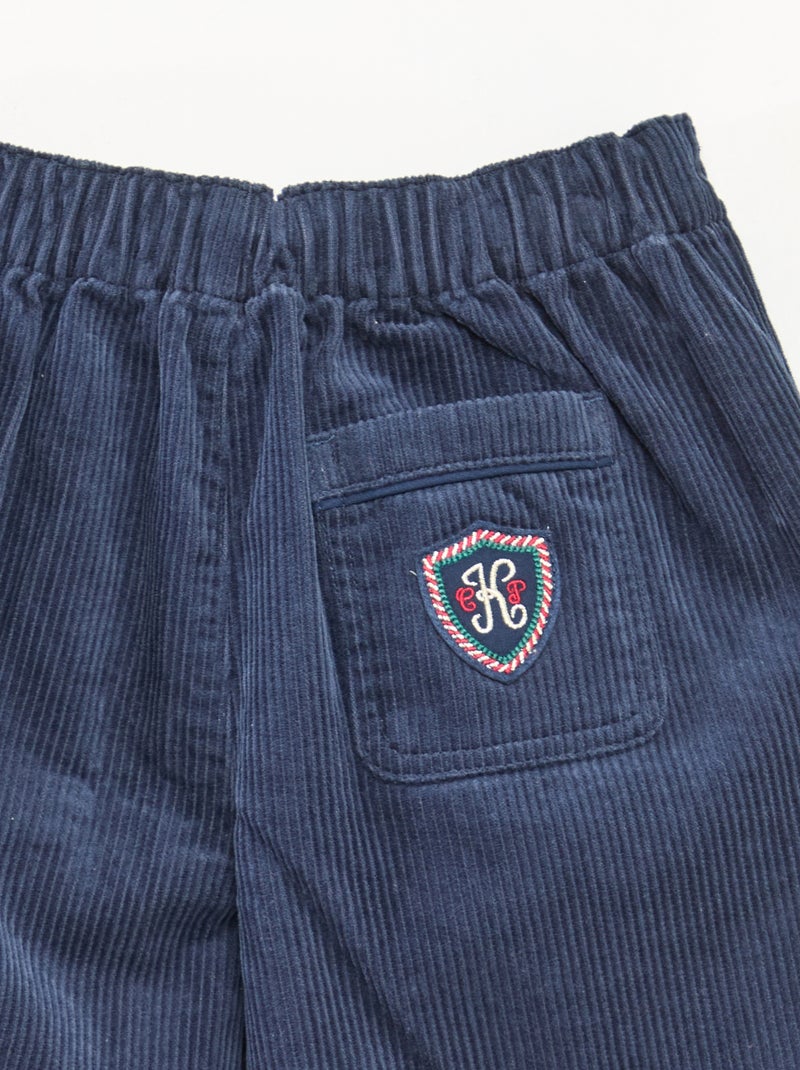 Pantaloni 'Kiabi & Catherine Painvin' in velluto di cotone tinta unita Blu - Kiabi