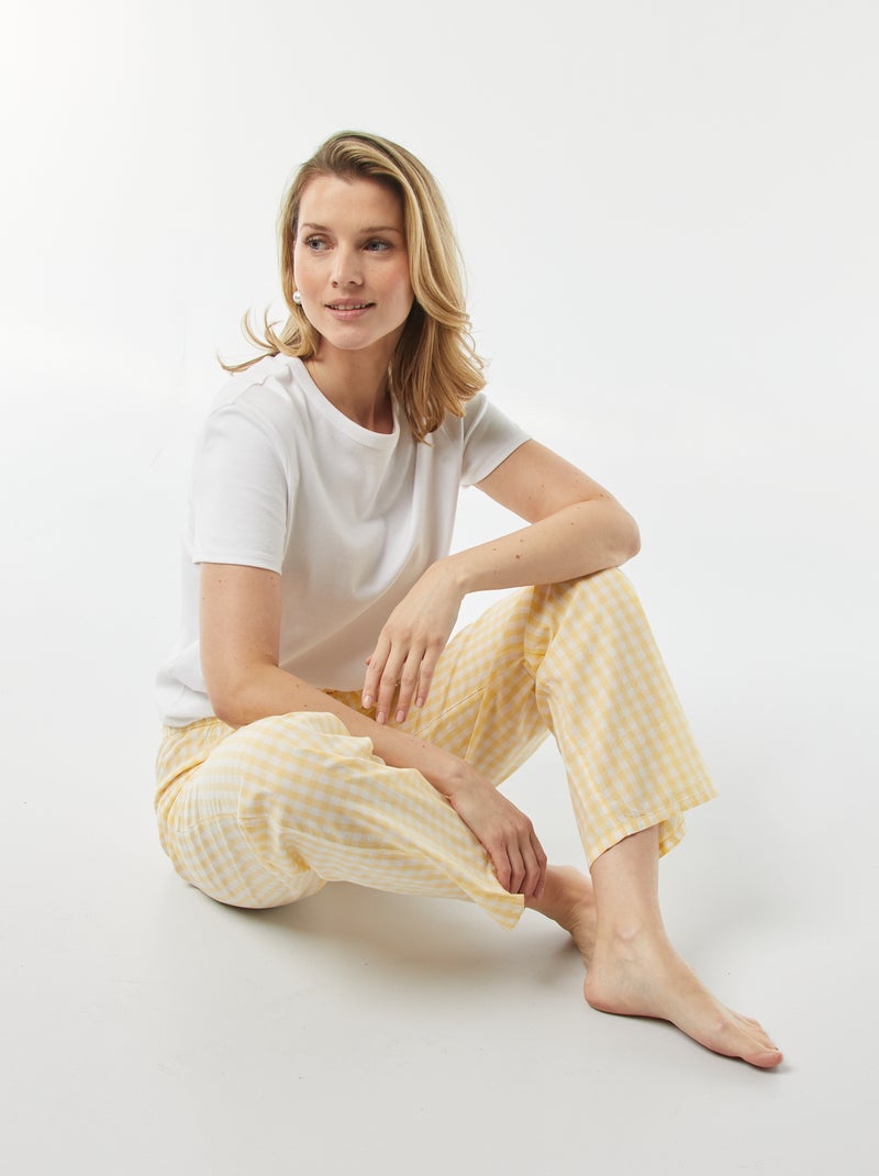 Pantaloni large pantaloni del pigiama - pigiama GIALLO - Kiabi