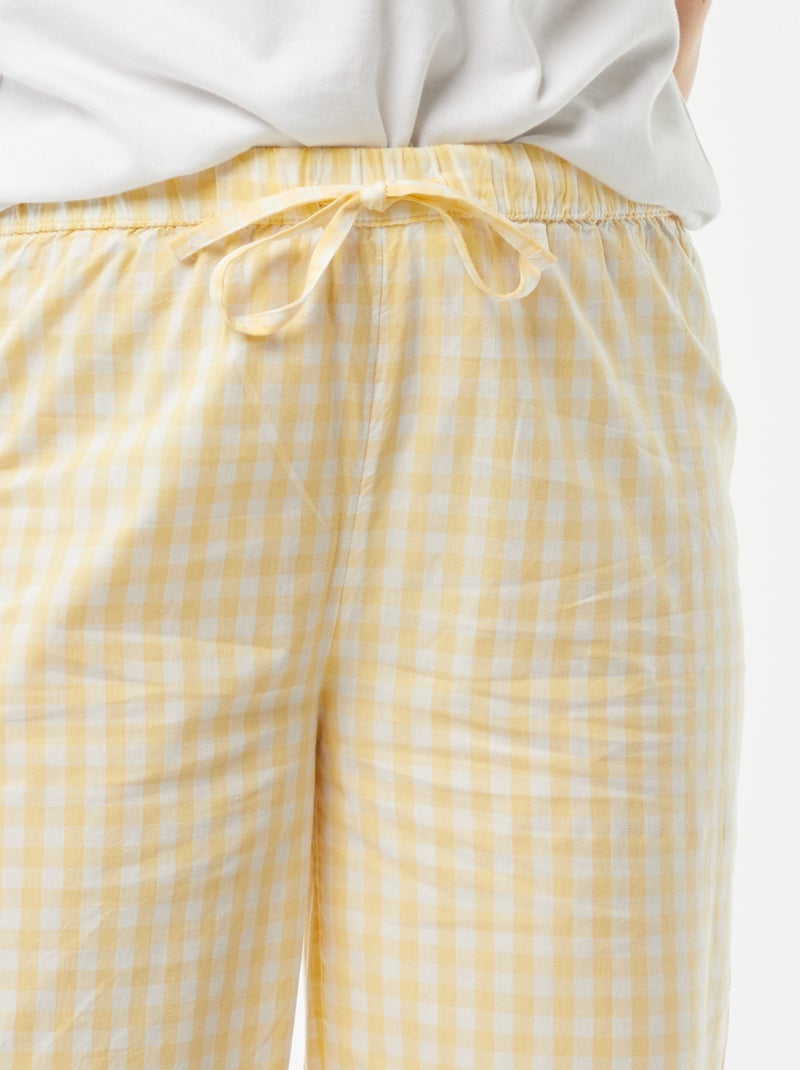 Pantaloni large pantaloni del pigiama - pigiama GIALLO - Kiabi