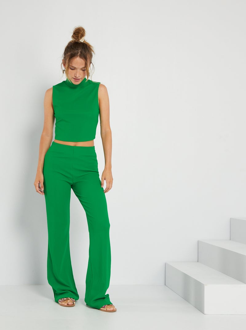 Pantaloni larghi a coste VERDE - Kiabi
