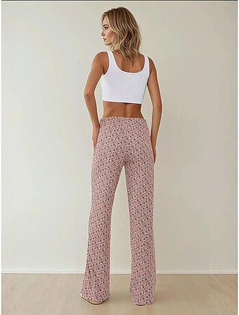 Pantaloni larghi a fantasia