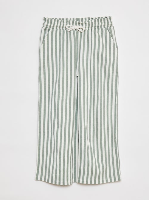 Pantaloni larghi a righe - Kiabi