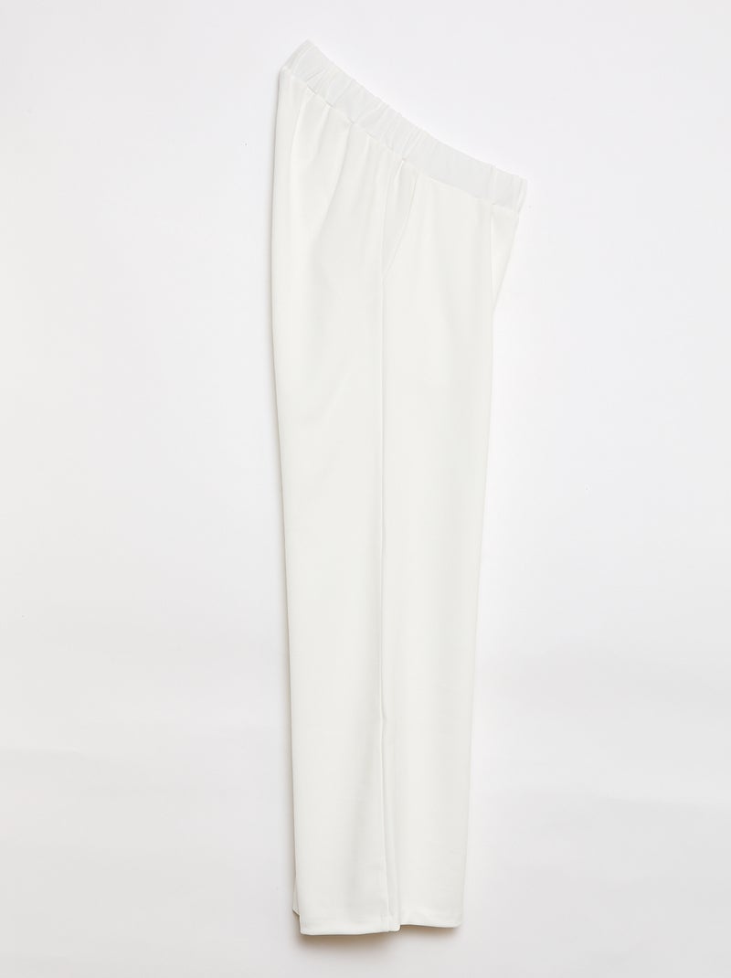 Pantaloni larghi a vita alta - So Easy Bianco - Kiabi