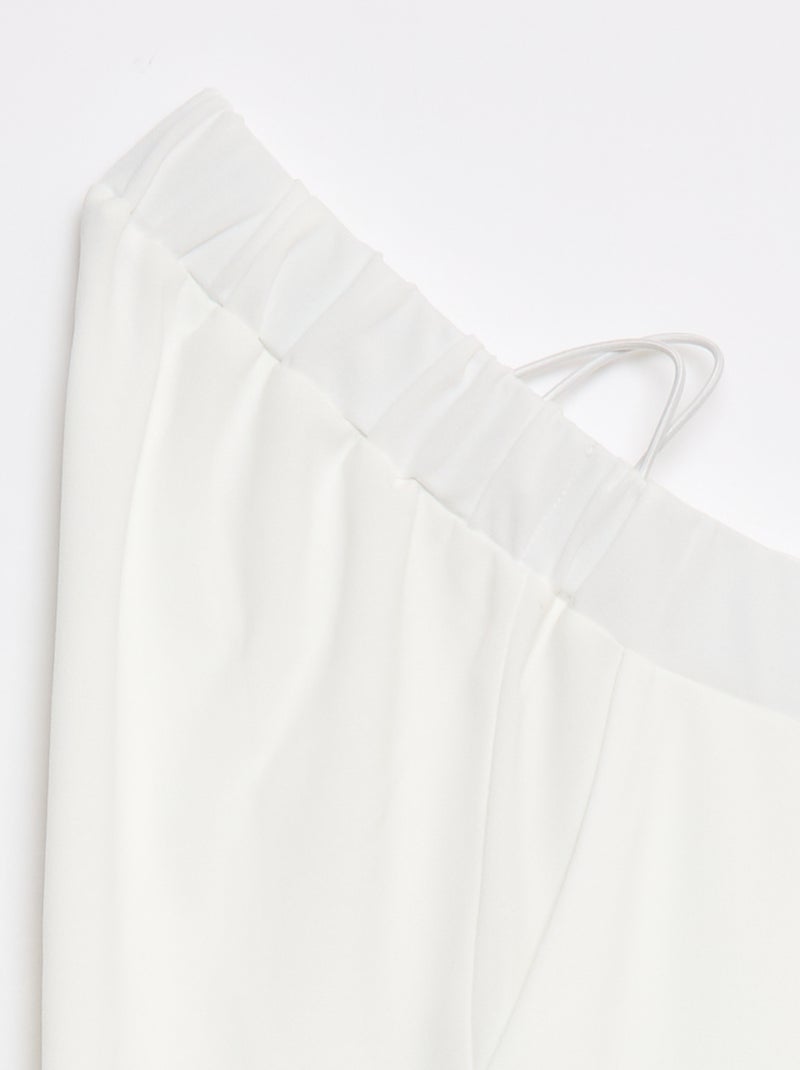 Pantaloni larghi a vita alta - So Easy Bianco - Kiabi