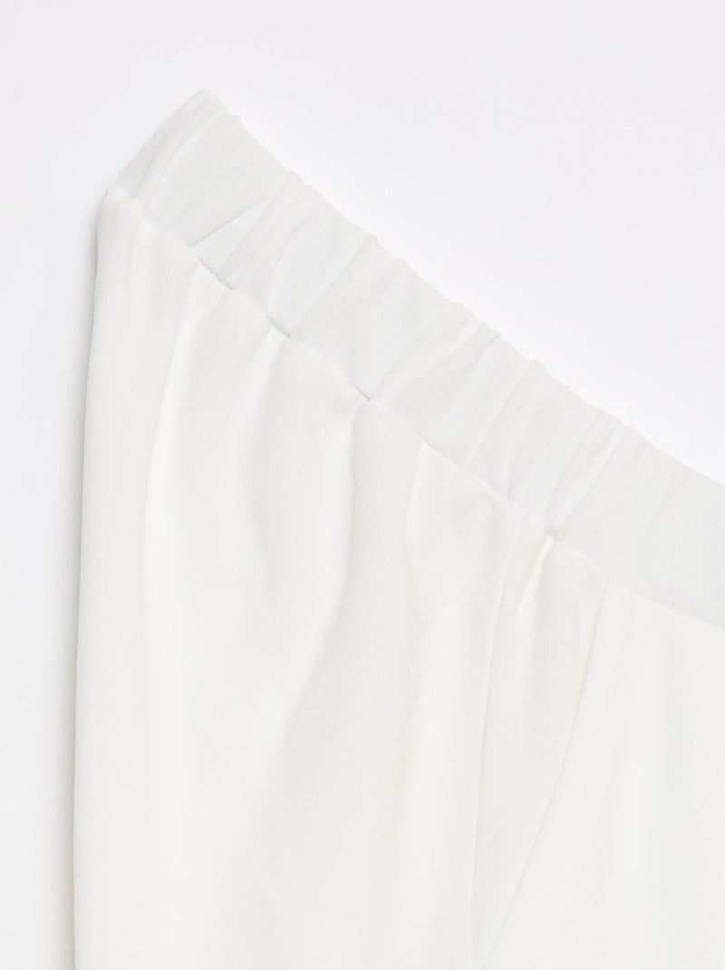 Pantaloni larghi a vita alta - So Easy Bianco - Kiabi