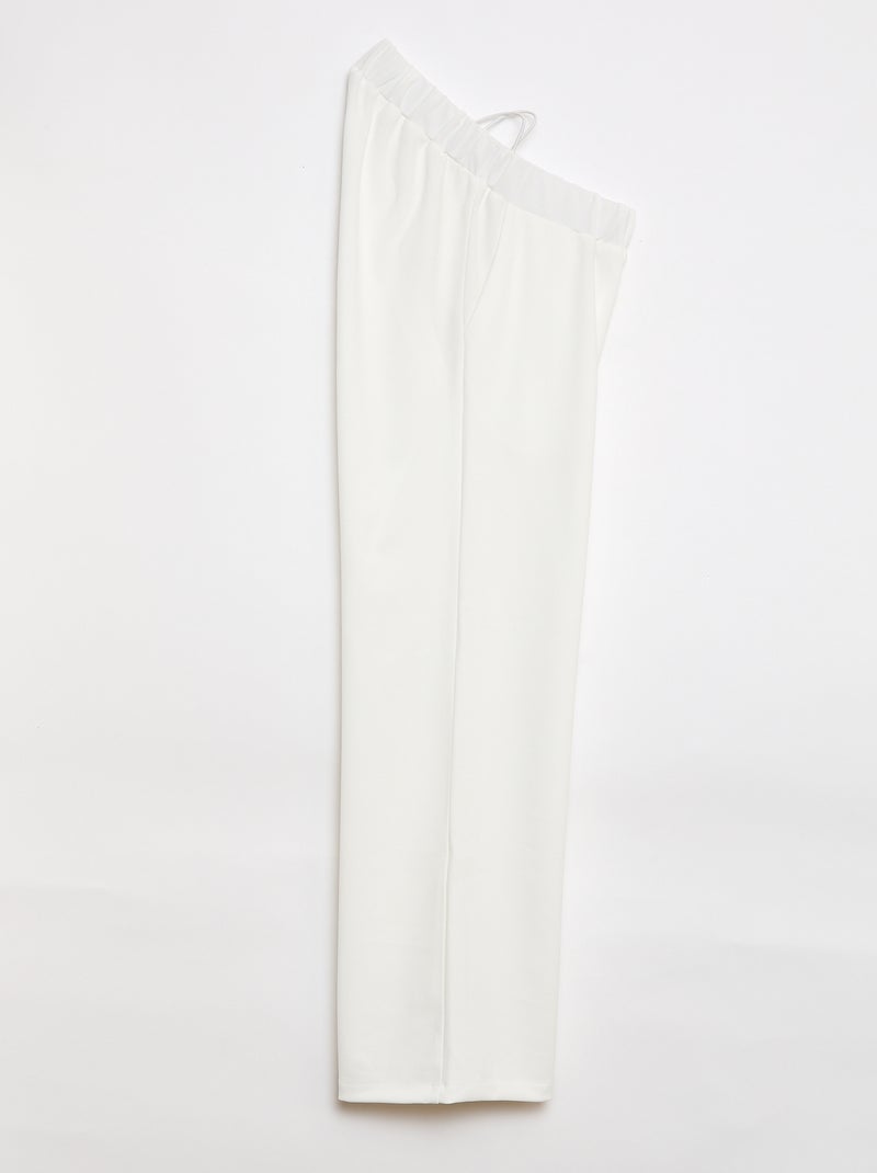 Pantaloni larghi a vita alta - So Easy Bianco - Kiabi