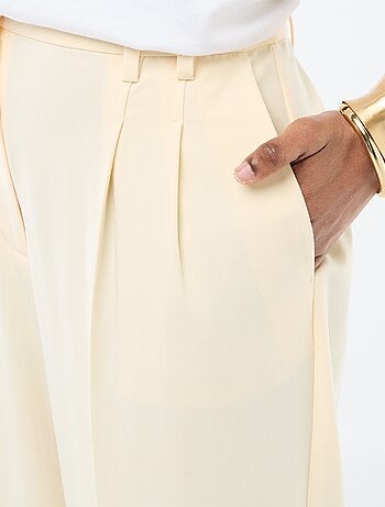 Pantaloni larghi a vita alta 5 tasche