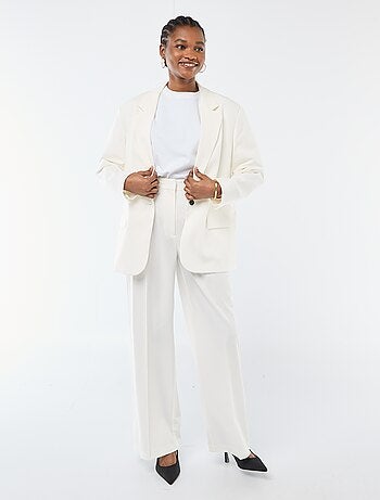 Pantaloni larghi a vita alta 5 tasche