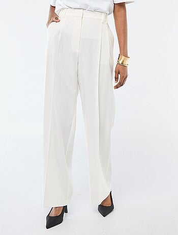 Pantaloni larghi a vita alta 5 tasche