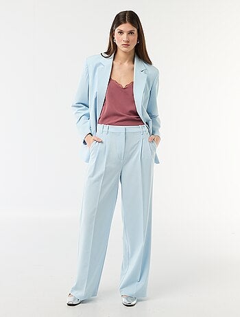 Pantaloni larghi a vita alta 5 tasche