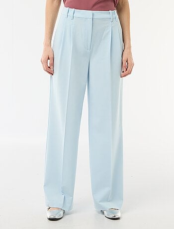 Pantaloni larghi a vita alta 5 tasche