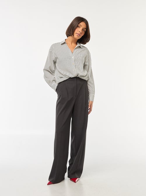 Pantaloni larghi a vita alta 5 tasche - Kiabi