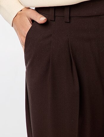 Pantaloni larghi a vita alta 5 tasche