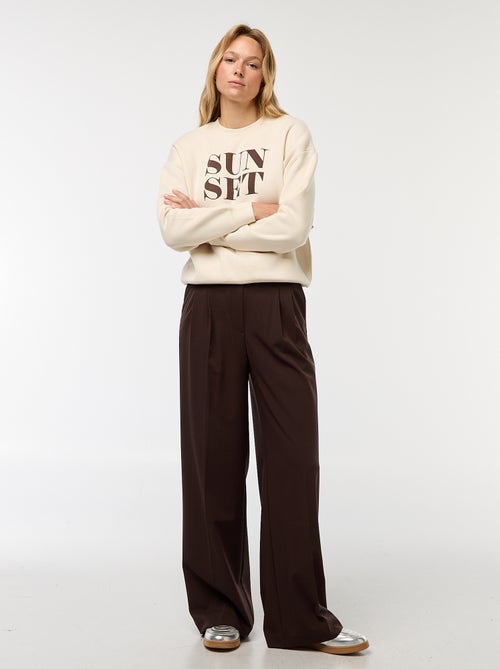 Pantaloni larghi a vita alta 5 tasche - Kiabi
