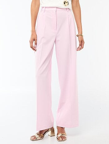 Pantaloni larghi a vita alta 5 tasche